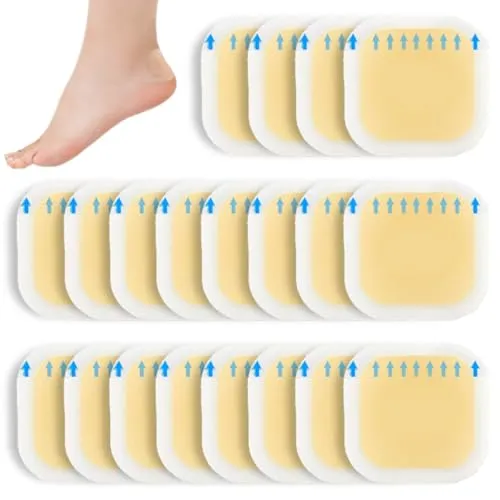 Blasenpflaster Ferse，Hydrokolloid Pflaster set blasenpflaster zehen für Schutzhaut extra starken Schutz bei，Vorfuß Ferse Fersenschutz, Linderung von (Rechteck)