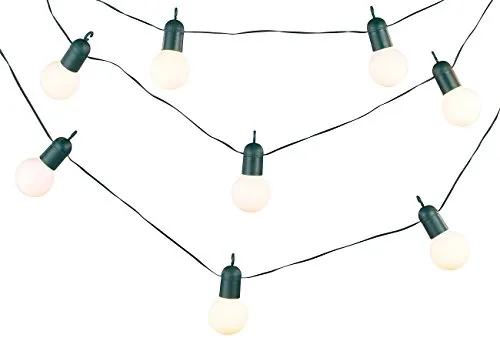 Lunartec Garten Lichterkette: LED-Lichterkette mit 20 Lämpchen, 1,2 Watt, warmweiß, 475 cm, IP44 (Glühbirne Strom, Glühbirne mit LED, Disco)
