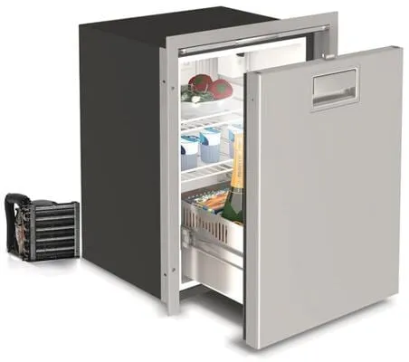 Vitrifrigo DW42RFX Kompressor-Kühlschublade, 12/24V, 42L, Edelstahl - Kühlboxen & Kühlschränke, kompakte und energieeffiziente Kühllösung für Wohnmobile und Boote