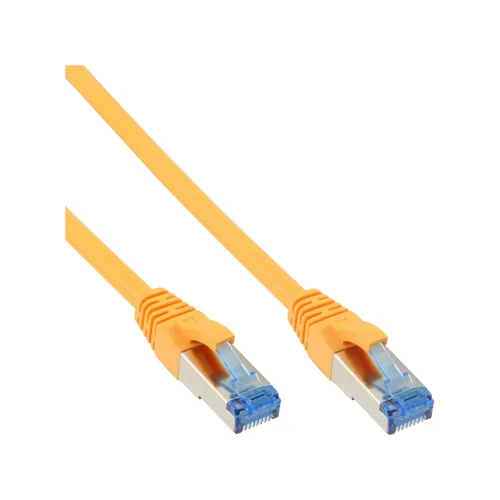InLine® Patchkabel S/FTP (PiMf) Cat.6A 500MHz halogenfrei Kupfer gelb 5m