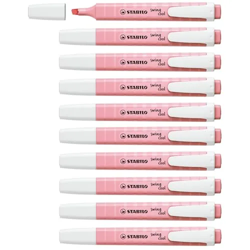 STABILO - Textmarker - swing cool Pastel - 10er Pack - rosiges Rouge