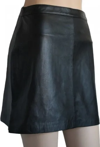 German Wear Lederrock Trend451R Mini - Echtes Leder in Schwarz, Größe 42 - Stylischer Mini Lederrock aus 100% echtem Leder, perfekt für trendbewusste Frauen, die ihren Look aufpeppen möchten.