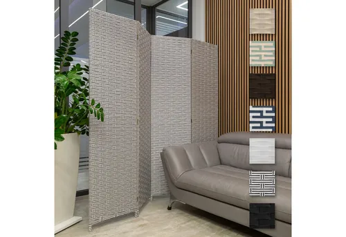 HEXIM Paravent 180x180 cm - Klappbare Trennwand für Privatsphäre - Paravents & Raumteiler - Flexibel einsetzbar für die Gestaltung von Arbeitsbereichen und offenen Räumen, ideal für Büros und Wohnräume. Komplett montiert und sofort einsatzbereit.