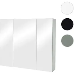 Spiegelschrank HWC-B19b - Moderner Badschrank mit 6 Regalböden - Spiegelschränke mit hochglanz Oberfläche, FSC-zertifiziert und ideal für Badezimmer. Bietet großzügigen Stauraum und ist pflegeleicht, perfekt zum Frisieren und Schminken.