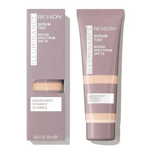 Revlon Illuminance Tinted Serum, Dreifach-Hyaluronsäure, gleicht den Hautton aus, hellt und spendet Feuchtigkeit den ganzen Tag, LSF 15, 113 Ivory Beige, 28 ml