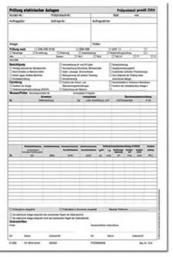 Beha Amprobe 3313435 1279D Prüfprotokoll 1St. - Waschtrockner - Deutschsprachiges Prüfprotokoll zur präzisen Protokollierung der Messdaten für optimale Qualitätssicherung.
