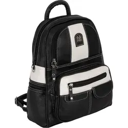 Cityrucksack Damenrucksack Tagesrucksack Stadt Rucksack Bagpack SCHWARZ-WEISS (15130)