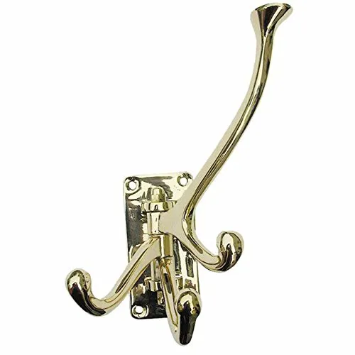 Sea-Club Kleiderhaken 4-fach Wandhaken Messing 4x8cm