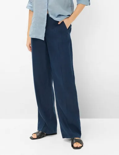 Brax Damen Palazzohose Style MAINE NAVY, dunkelblau, Gr. 44 - Elegante Palazzohose im Wide Leg Design, ideal für einen lässig-schicken Look. Hergestellt aus hochwertigem Leinen für angenehmen Tragekomfort.