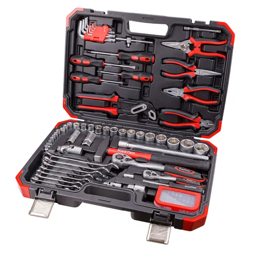 Werkzeugkoffer Universal 96 tlg - Hochwertiges Werkzeugset - Werkzeugkoffer mit 96 Teilen, ideal für Hand- und Heimwerker. Enthält das am häufigsten verwendete Werkzeug in hoher Qualität, perfekt für alle Reparaturen und Projekte.