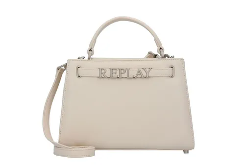 REPLAY Handtasche Umhängetasche Dirty White - Elegante Handbag - Handtasche von REPLAY in Dirty White, mit abnehmbaren Schulterriemen für vielseitige Trageoptionen und funktionalem Raumteiler für optimale Organisation.