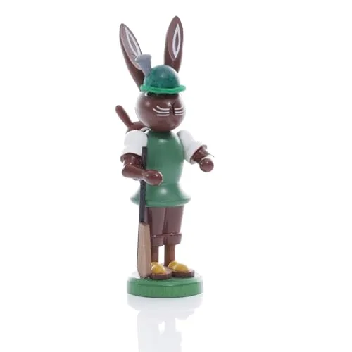 Rudolphs Schatzkiste Osterfigur Hase Jäger Höhe ca 9 cm NEU Osterdeko Osterhasenfigur Ostern Osterei Frühling Erzgebirge Seiffen Hase Jäger Gewehr