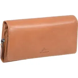 Echtleder Damenbörse, braun - Braun