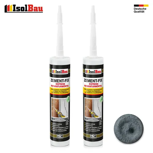 300ml Express Reparaturmörtel Zement-Fix Dunkelgrau Fugenmörtel Mörtel 2 x