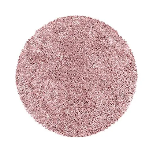 Carpettex Hochflor Teppich 120 cm Rund Rosa in pink von Carpettex Teppich