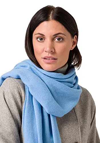 Style & Republic Kaschmir Schal Damen - Kuscheliger Premium Schal aus 100% Cashmere in Eisblau - Schals für Damen, aus 100% Cashmere für unschlagbaren Tragekomfort und zeitlose Eleganz – ideal für stilvolle Herbst- und Winter-Momente.