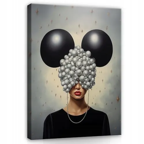 WallArena- Leinwand Bilder - Portrait - 100x75 cm Leinwandbilder - Bild auf leinwand - Wandbild XXL groß Wandbilder für Wohnzimmer Schlafzimmer Wohnzimmerbilder Modern kunstdruck - Surrealismus