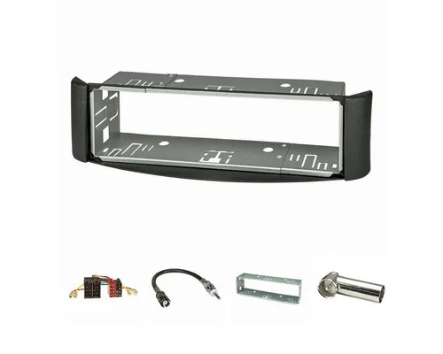 tomzz Audio Radioblende Set passt für Smart fortwo (450) Bj.1998-2007 dunkelgrau m Autoradio