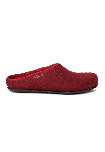Magicfelt Hausschuhe AN709 für Damen & Herren - Rutschfeste Merinowolle Pantoffeln - Herren-Hausschuhe aus 100% Merinowolle mit rutschfester anatomischer Sohle, ideal für sicheren Komfort zu Hause.