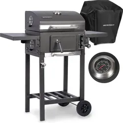 Berdsen BD-892 schwarzer Holzkohlegrill mit Abdeckung - Schwarz
