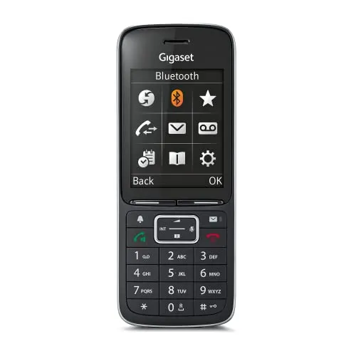 Gigaset SL450HX - DECT-Mobilteil mit Ladeschale – hochwertiges Schnurloses Telefon für Router und DECT-Basis – Fritzbox-kompatibel - brillantes Farbdisplay - großes Adressbuch, platin-Schwarz