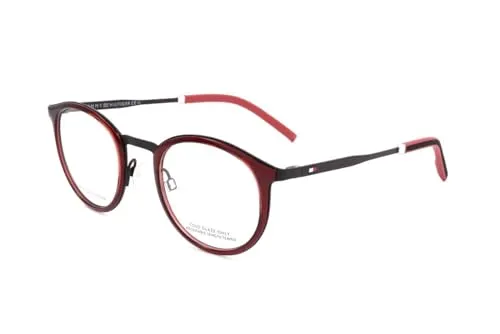 Tommy Hilfiger TH 1845 C9A RED - Stylische Herrenbrille - Verschreibungspflichtige Brillenfassung für Herren, trendiges Design in Rot, inklusive schützendem Etui für sicheren Transport.