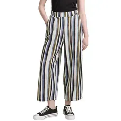 TOM TAILOR Denim Stoffhose - Sommerhose mit elastischem Bund in Blau - Stoffhosen für Damen, ideal für warme Tage mit komfortablem elastischem Bund und lässigem Loose Fit für entspannten Tragekomfort.