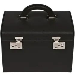 Windrose Beluga Schmuckkasten aus Leder 26.5 cm - Schwarz - Eleganter Schmuckkasten aus hochwertigem Leder, ideal für die stilvolle Aufbewahrung Ihrer Schmuckstücke.