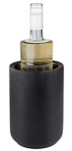 Buddy´s Bar Flaschenkühler „Concrete“, hochwertiger Sektkühler aus Beton - Weinkühler & Sektkühler, ideal für 0,7 L - 1,5 L Flaschen, mit möbelschonender Unterseite für sicheren Halt und langanhaltender Kühlung.