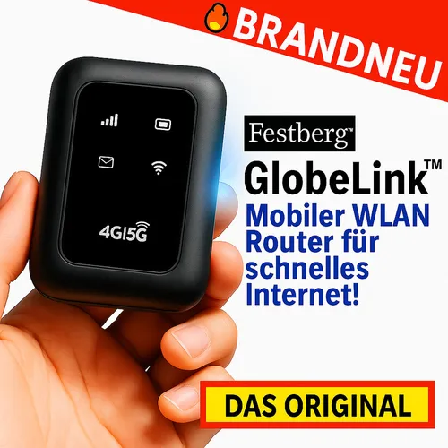 Festberg™ GlobeLink Mobiler WLAN Router 4G/5G