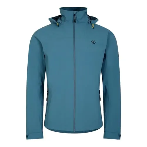 Dare2B Herren Switch Out II Wasserdichte Jacke - Wasserdichte und atmungsaktive Jacke aus recyceltem Stretchgewebe. Ideal für Outdoor-Aktivitäten, mit versiegelten Nähten und abnehmbarer Kapuze für optimalen Schutz gegen Regen.