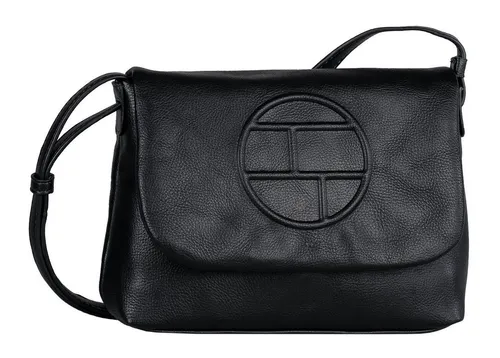 TOM TAILOR Damen TTROSABEL M Umhängetasche - Stylische Umhängetasche mit Umschlag und edler Logo-Prägung, perfekt für den Alltag und jedes Outfit, in schickem Schwarz.