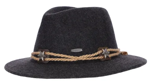 Steigenhöfer Manufaktur Trachtenhut Herren Georg - bayrischer Wanderhut Tiroler Art aus 100% Schurwolle Größenverstellbar und integriertes Schweißband, Ideal fürs Oktoberfest