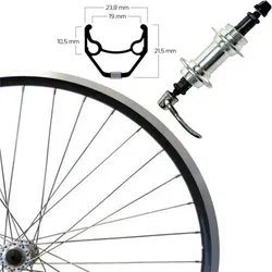 Roland Laufrad ZAC 2000 HR 26 Zoll - Hinterrad 26 Zoll für E-Bikes bis 25 km/h, mit leichter Aluminiumfelge und -nabe, ideal für zuverlässige Leistung und einfachen Austausch.