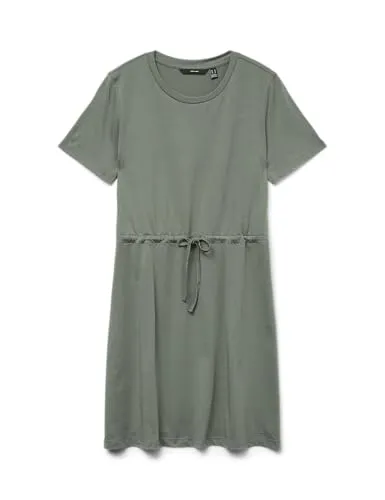 VERO MODA Vmluna Ss Short String Dress JRS Noos in grün von VERO MODA