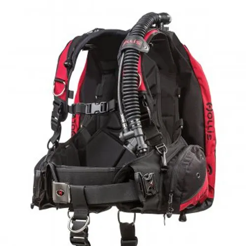 Hollis HD-200 Scuba Diving BC - Large - Scuba Diving Equipment, strapazierfähig und komfortabel mit voll verstellbarem Gurt und schnell austauschbaren Gewichtstaschen für optimalen Komfort und Sicherheit beim Tauchen.