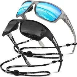 Sunier Polarisierte Sonnenbrille für Herren und Damen mit UV400 Schutz - Schicke und robuste Sonnenbrille für Herren und Damen mit UV400-Schutz. Die polarisierenden Gläser reduzieren Blendungen und bieten klare Sicht für alle Outdoor-Aktivitäten. Ideal für Sport, Radfahren und Abenteuer!