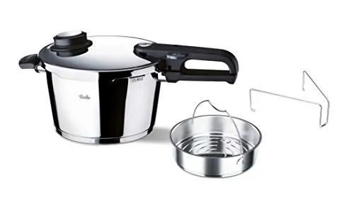 Fissler Vitavit Premium Schnellkochtopf 8L - Edelstahl-Dampfkochtopf mit 2 Garstufen, ideal für schnelles und schonendes Garen. Geeignet für alle Herdarten, inklusive Induktion und mit Sicherheits-System für sorgenfreies Kochen.