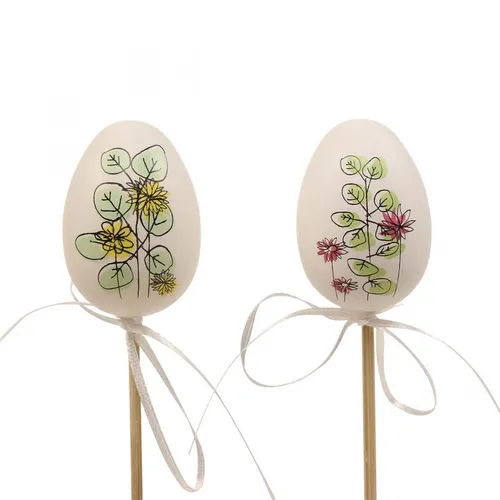 Ostereier Plastik Pflanzenstecker 12er Set - Osterdeko, Frühlingsdeko,