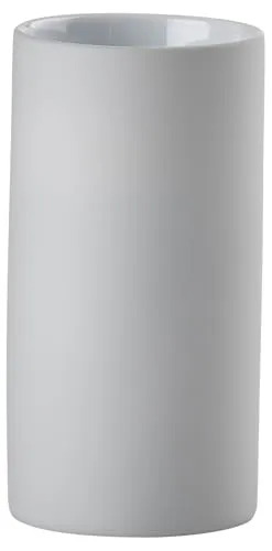 Zone Denmark Solo Zahnputzbecher, Becher für Zahnbürsten, Porzellan, Soft Grey (Grau), 12,2cm