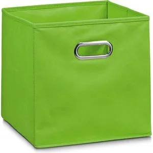 Zeller Aufbewahrungskorb 14134, 21L, 28 x 28 x 28 cm, Stoff, grün