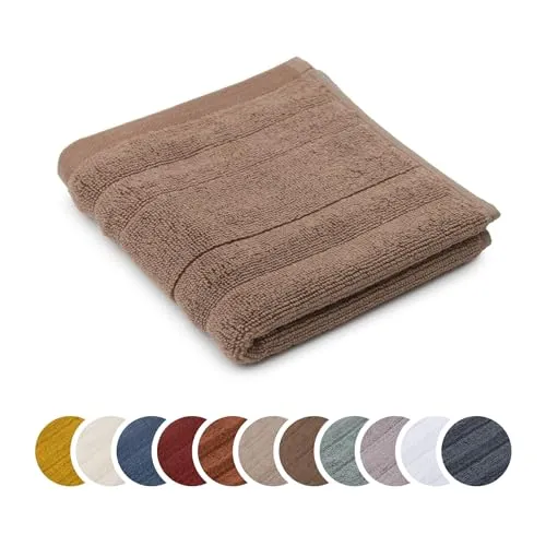 liebling Seiftuch Luxus Bio Baumwolle, Serie Marseille, 770 gr. / m², 30 x 30 cm, Ökotex, 60 Grad, saugstark, schnelltrocknend, Farbe: Stein