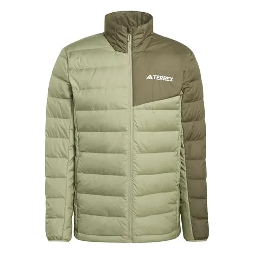 adidas Men's Terrex Multi Light Down CLIMAWARM Jacket, tent green/olive strata, M
