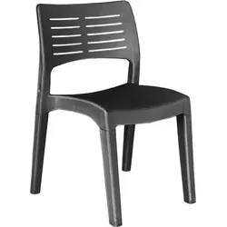 Stapelstuhl Bistrostuhl Anthrazit für Garten