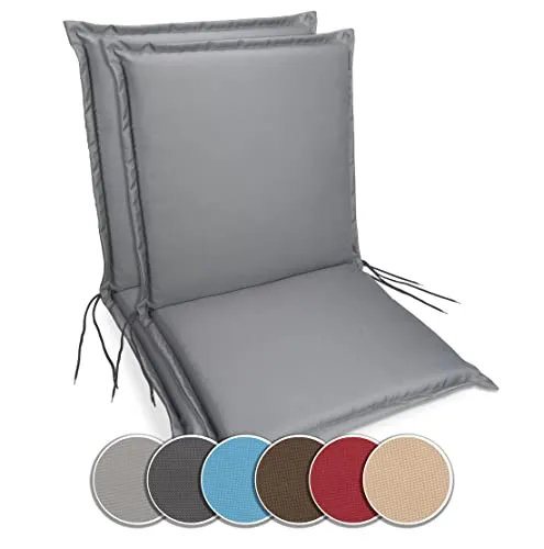 sunnypillow 2er Set Gartenstuhlauflagen | Extra dick 9cm | Waschbar & Wasserdicht - Polster für Stühle & Sessel, ideal für Innen- und Außenbereich mit wasserabweisendem Material für höchsten Komfort und modernes Design.