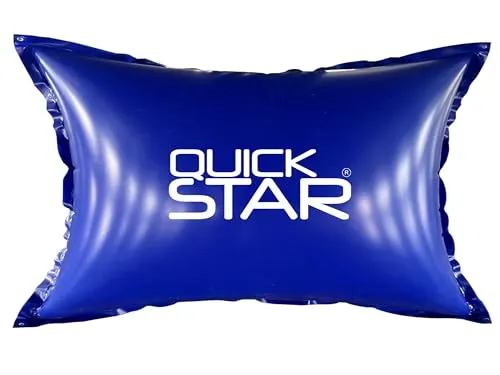 QUICK STAR Poolkissen Eckig 200x400 cm Blau - Luftkissen für Pools, aus robustem 0,44 mm PVC, doppelvernäht und winterfest – ideal gegen Frostschäden und Wasseransammlungen.