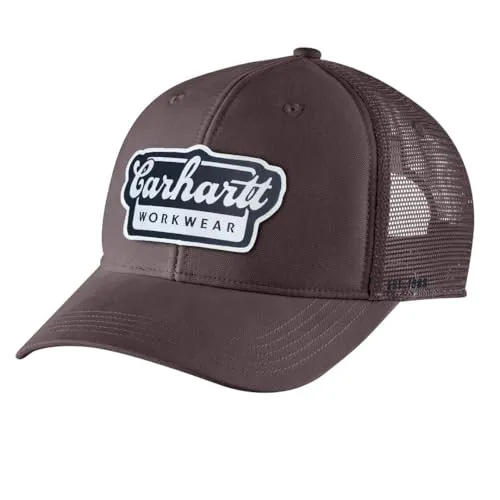 Carhartt Rugged Flex Twill Mesh-Back Cap - Schwarz - Caps & Hüte mit antimikrobiellen Eigenschaften und Fast Dry-Technologie für trockenen Komfort, ideal für aktive Tage.
