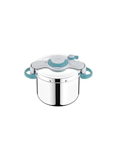 Seb ClipsoMinut' Easy+ 9 l Schnellkochtopf - Kochtöpfe: 9 l Schnellkochtopf aus Edelstahl, ideal für bis zu 10 Personen, inklusive 100 Rezepten und einfach zu bedienen – perfekt für alle Herdarten, auch Induktion.