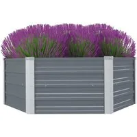 furnicato Hochbeet 129 x 129 x 45 cm aus verzinktem Stahl - Sechseckiges Hochbeet aus robustem verzinktem Stahl, ideal für Gemüse und Blumen. Das offene Design sorgt für optimale Drainage und Nährstoffaufnahme. Langlebig, sicher und einfach zu montieren – perfekt für jeden Garten!