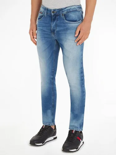 Tommy Jeans Herren Jeans Hose Austin Slim Tapered Stretch, Blau - Hochwertige Slim Fit Jeans im 5-Pocket-Style, ideal für Büro und Alltag. Der Stretchanteil sorgt für optimale Bewegungsfreiheit und hohen Tragekomfort.